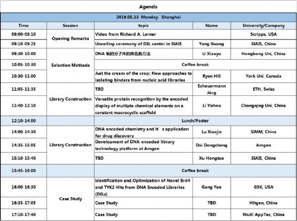 2019年5月13日·上海·2019 DNA编码化合物库(上海)技术研讨会-肽度TIMEDOO