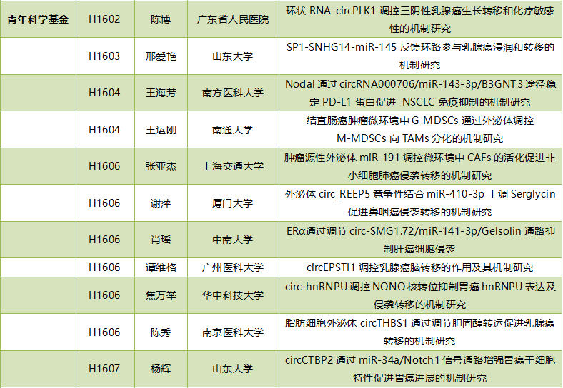 2019年度circRNA国家自然科学基金项目汇总-肽度TIMEDOO