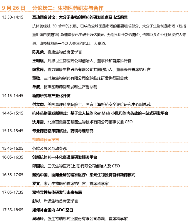 大咖云集：2019中国生物医药创新合作大会嘉宾&议程-肽度TIMEDOO