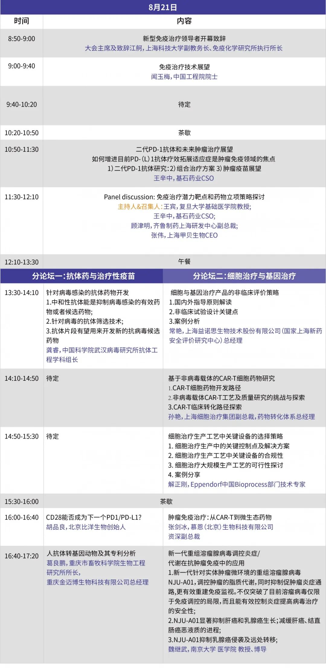 相聚八月 | 新型免疫治疗技术高峰论坛即将重磅开启-佰傲谷Biovalley-肽度TIMEDOO