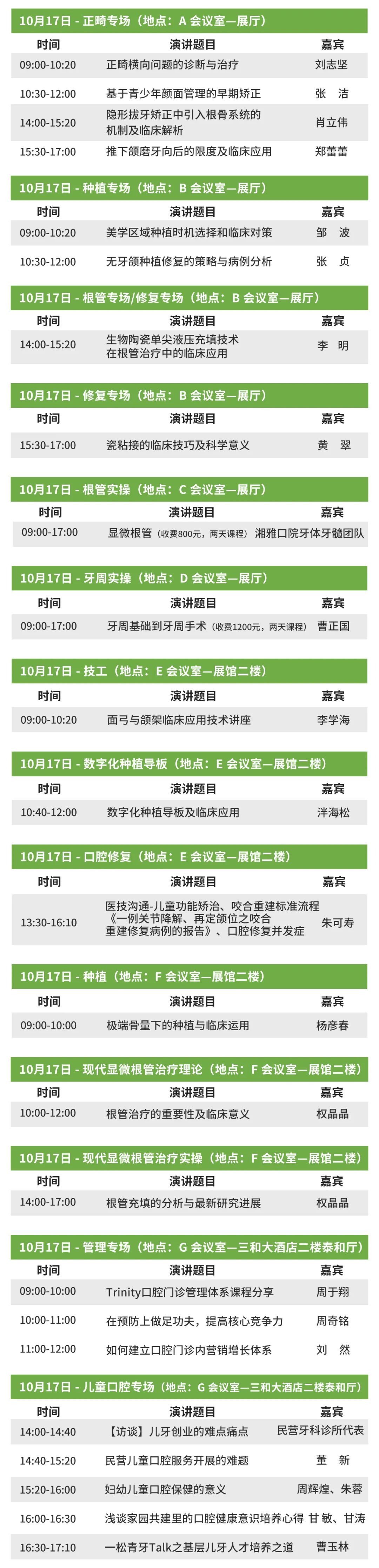 【参会通知】10月湖南口腔展学术总议程|免费预登记走起-肽度TIMEDOO