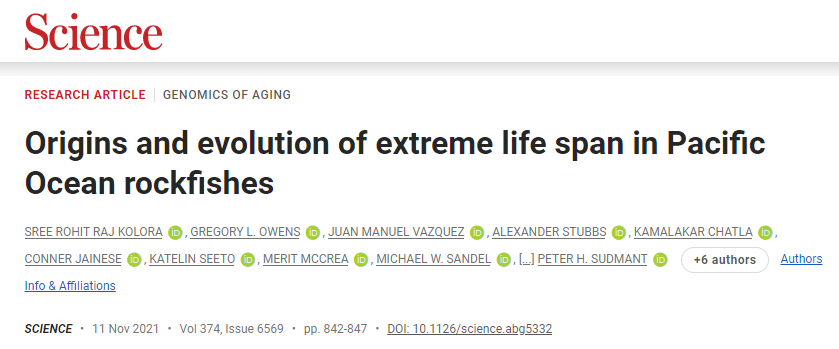 Science封面：长寿的奥秘！科学家在深海找到了-肽度TIMEDOO