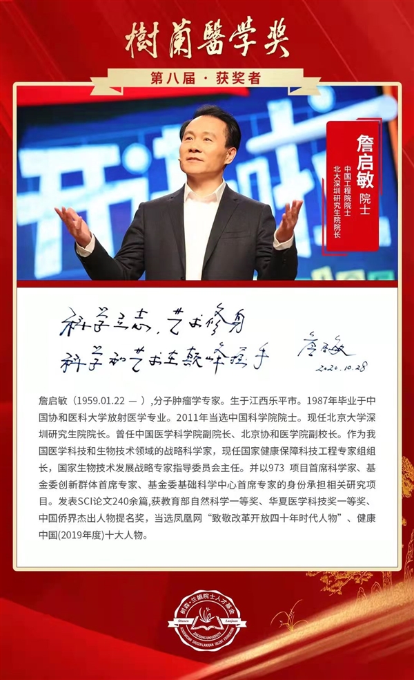 第八届“树兰医学奖”名单揭晓!-肽度TIMEDOO