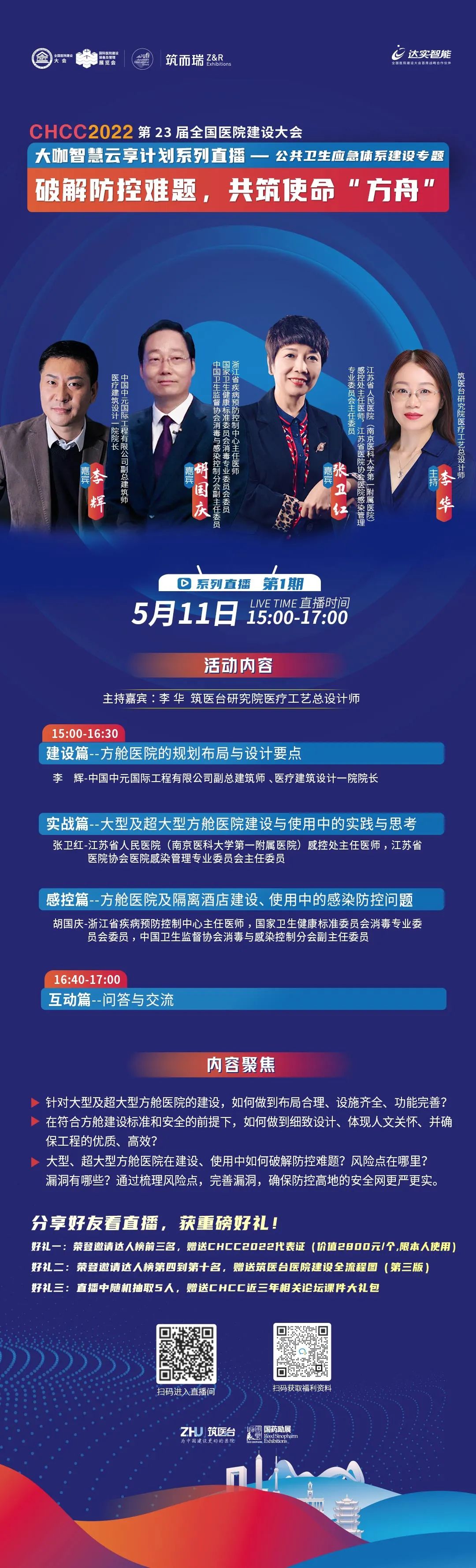 直播预告：5月11日，聚焦方舱医院建设与感控管理，精彩别错过！-肽度TIMEDOO