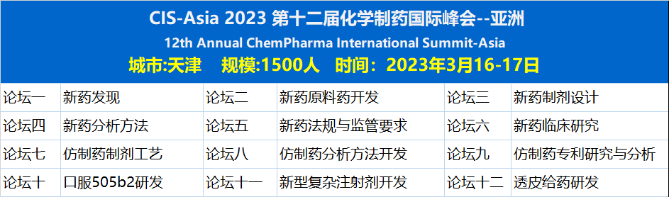 【倒计时2周】CIS-Asia2023|第十二届化学制药国际峰会-亚洲-肽度TIMEDOO