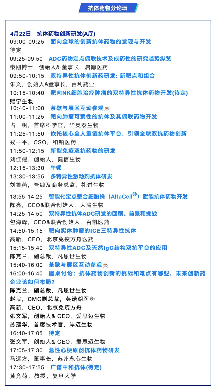 议程公布——BioFuture 2023第六届生物医药未来领袖峰会，4月22日-23日上海-肽度TIMEDOO