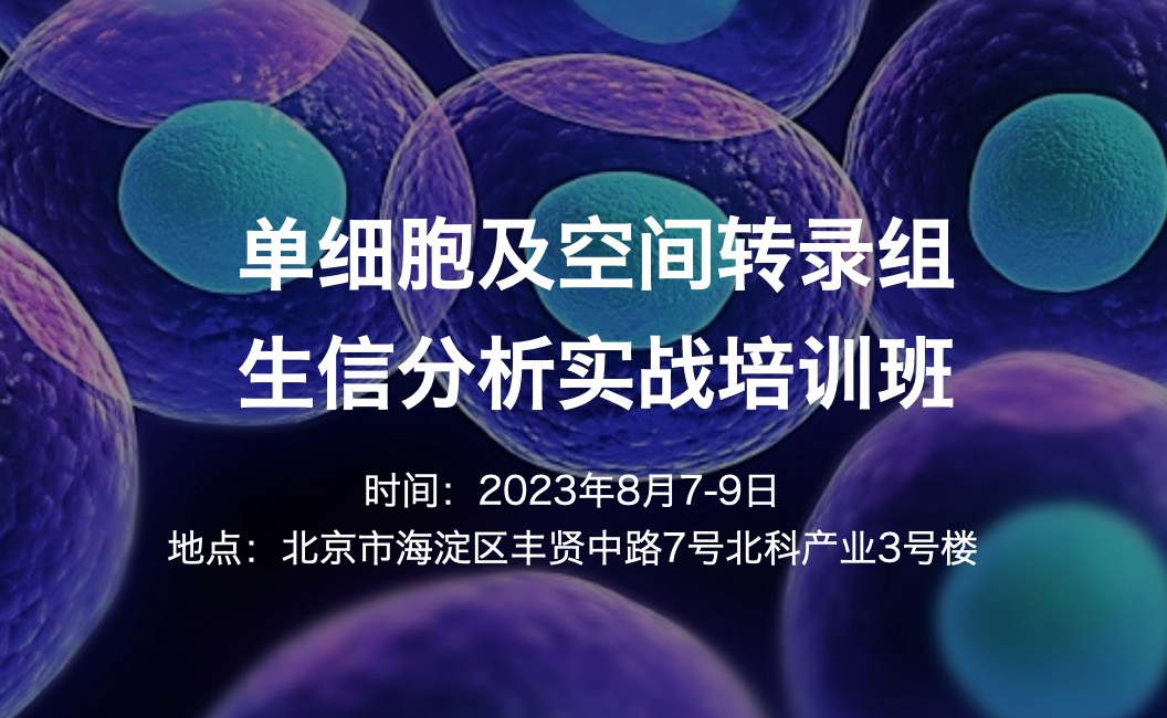 2023.8.7-9|单细胞及空间转录组生信分析实战培训班