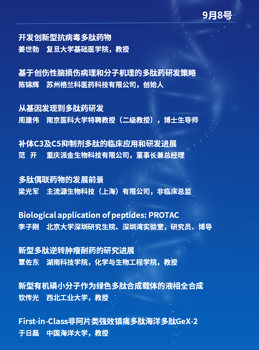 2023年9月7-8日·上海·PDD2023多肽药物产业发展论坛-肽度TIMEDOO