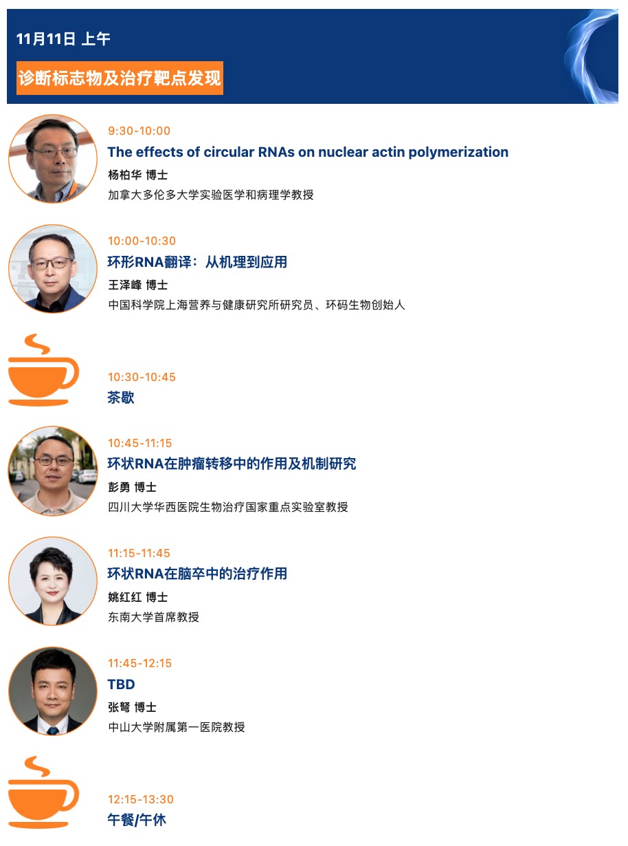 早鸟通道即将关闭请尽快报名！第七届circRNA研究与产业论坛11月11-12日在广州与您不见不散！-肽度TIMEDOO