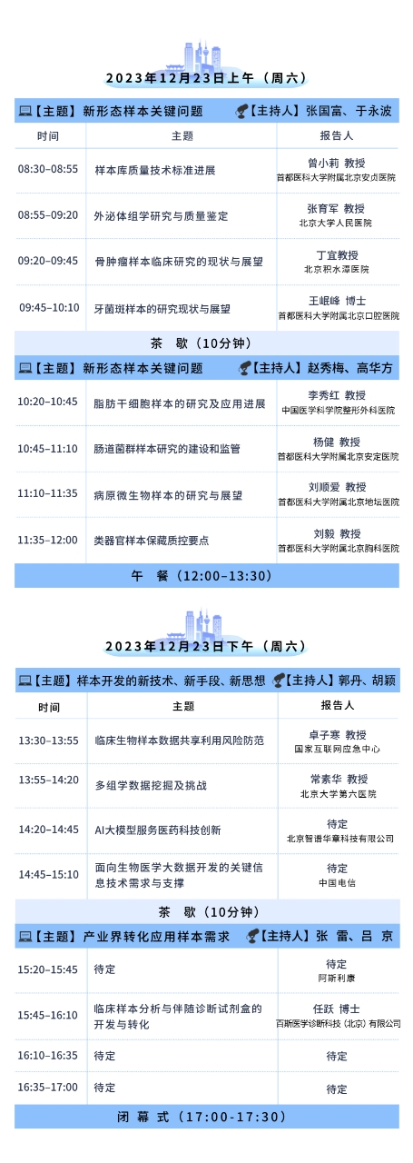 2023年12月22-23日·北京·第五届临床生物样本库创新发展论坛-肽度TIMEDOO