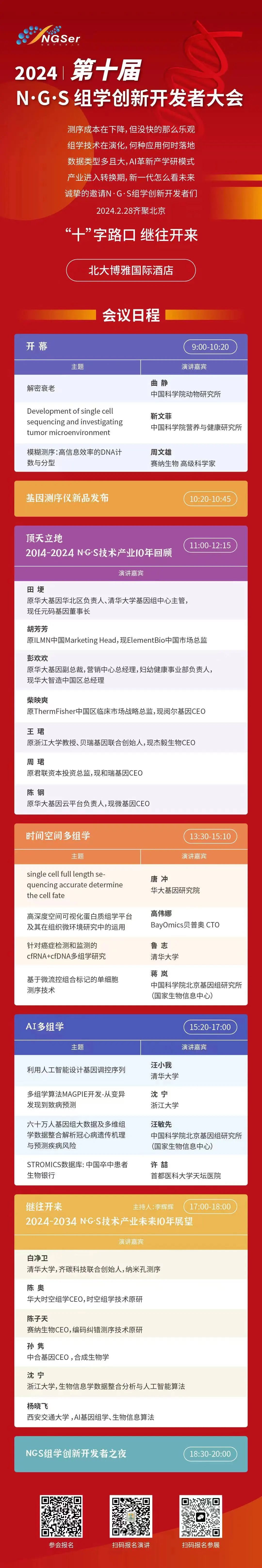 “十”字路口，继往开来——第⼗届 N·G·S 组学创新开发者⼤会议程首揭秘！-肽度TIMEDOO