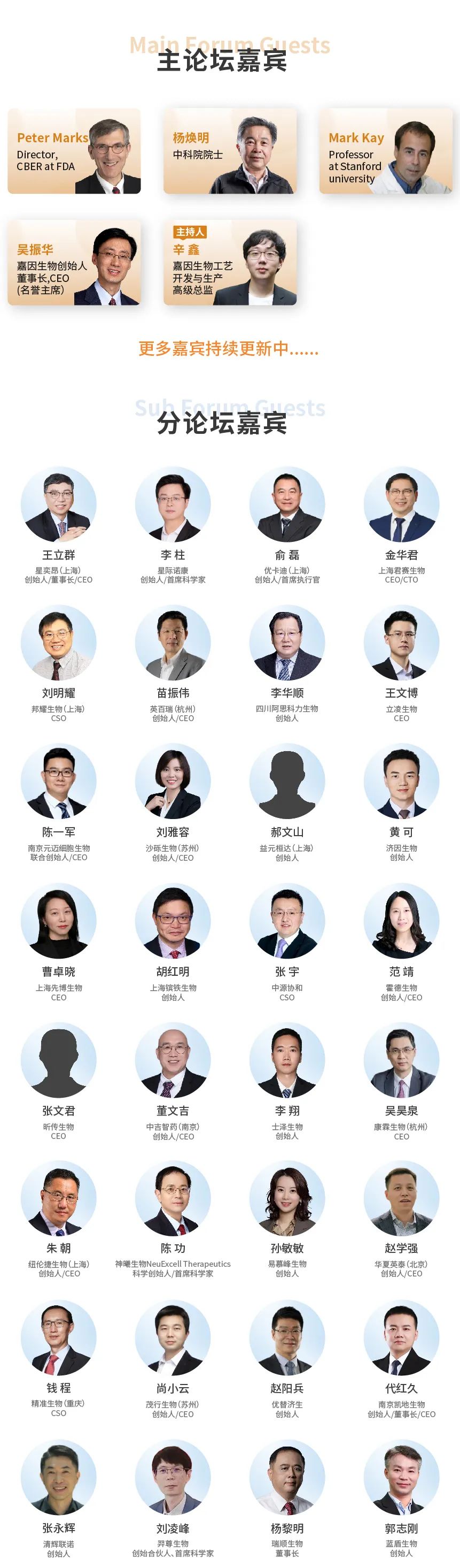 抢“鲜”看！2024 中国基因与细胞治疗（CSGCT）峰会嘉宾阵容大揭秘~-肽度TIMEDOO