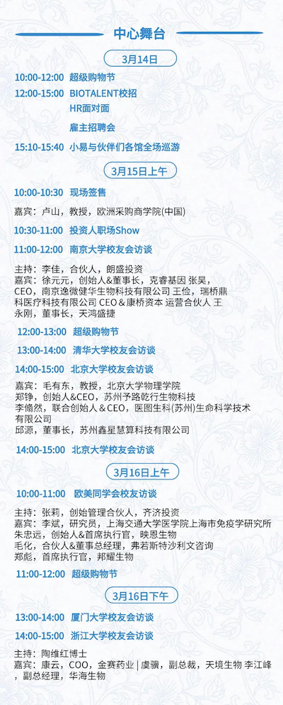 全日程+提纲首次公开,三万人盛会等你加入 | BIOCHINA2024(EBC)-肽度TIMEDOO