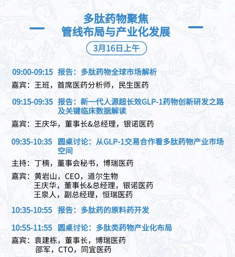 全日程+提纲首次公开，三万人盛会等你加入 | BIOCHINA2024(EBC)-肽度TIMEDOO