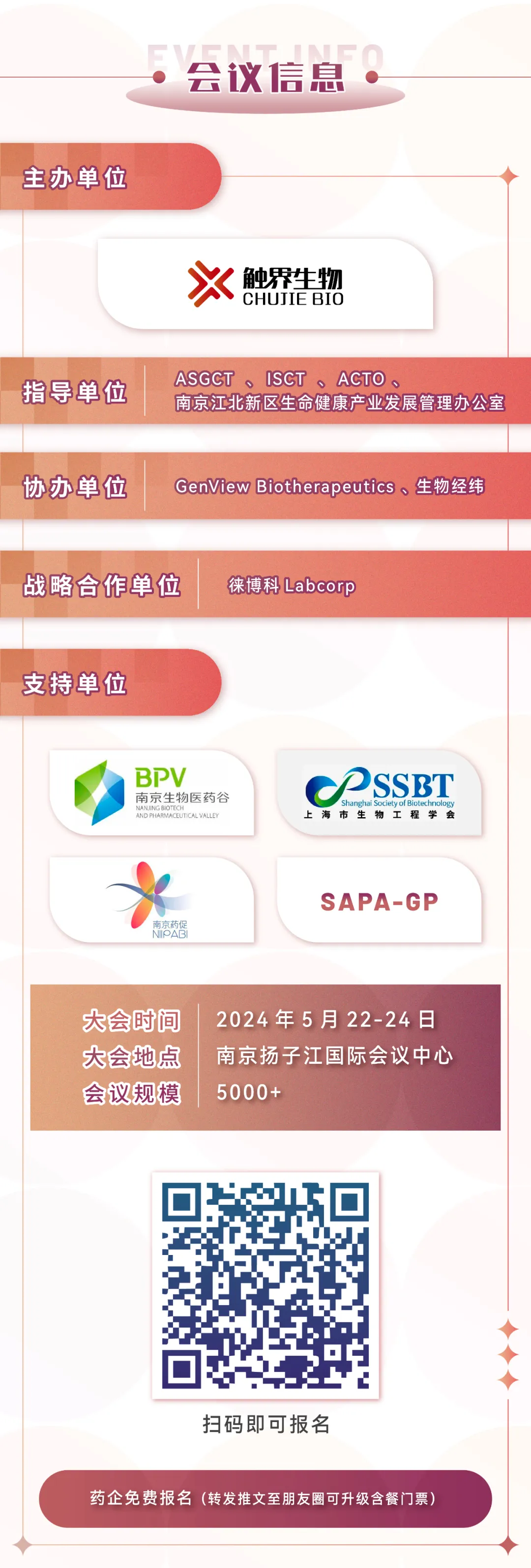 日程公布！| CGCS2024-第五届国际细胞与基因治疗中国峰会暨展览会诚邀您的参与-肽度TIMEDOO