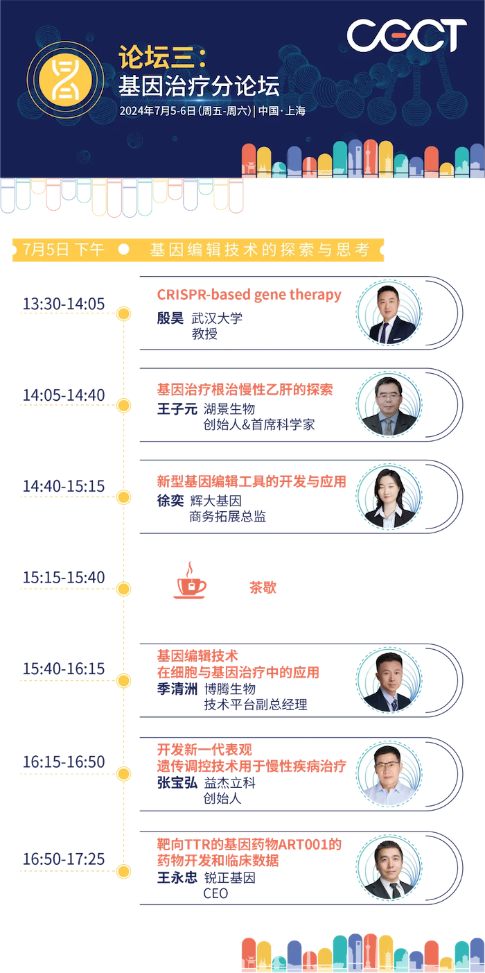 【CGCT2024】青藜论坛全议程揭晓，开启CGT九大主题交流！-肽度TIMEDOO