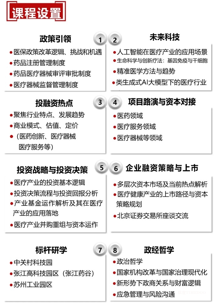 洞见未来||北京大学医疗产业投融资领军人才研修班火热报名中-肽度TIMEDOO
