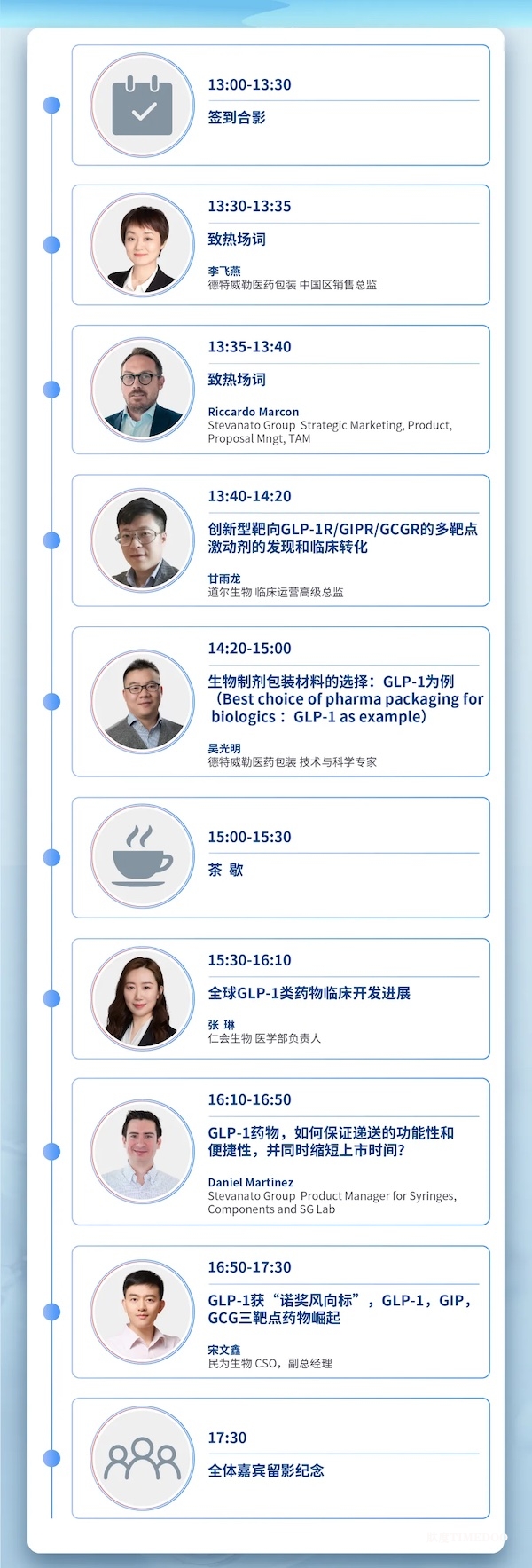 【GLP-1盛会】从原料药到临床商业化包装：全产业链大咖深刻解读，欢迎各位参加~-肽度TIMEDOO