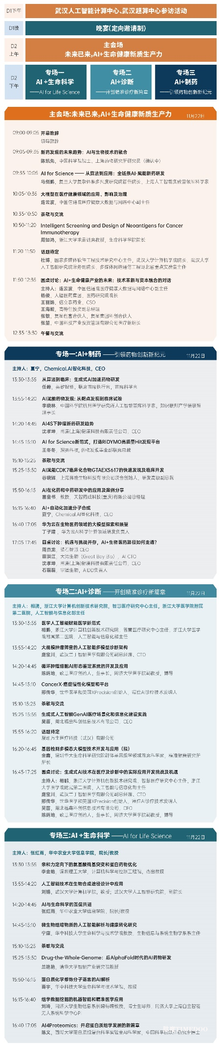 【倒计时2周】BioAI终版议程发布 | AI塑造生命健康未来,注入产研创新力量,并连科技如何语冰?-肽度TIMEDOO