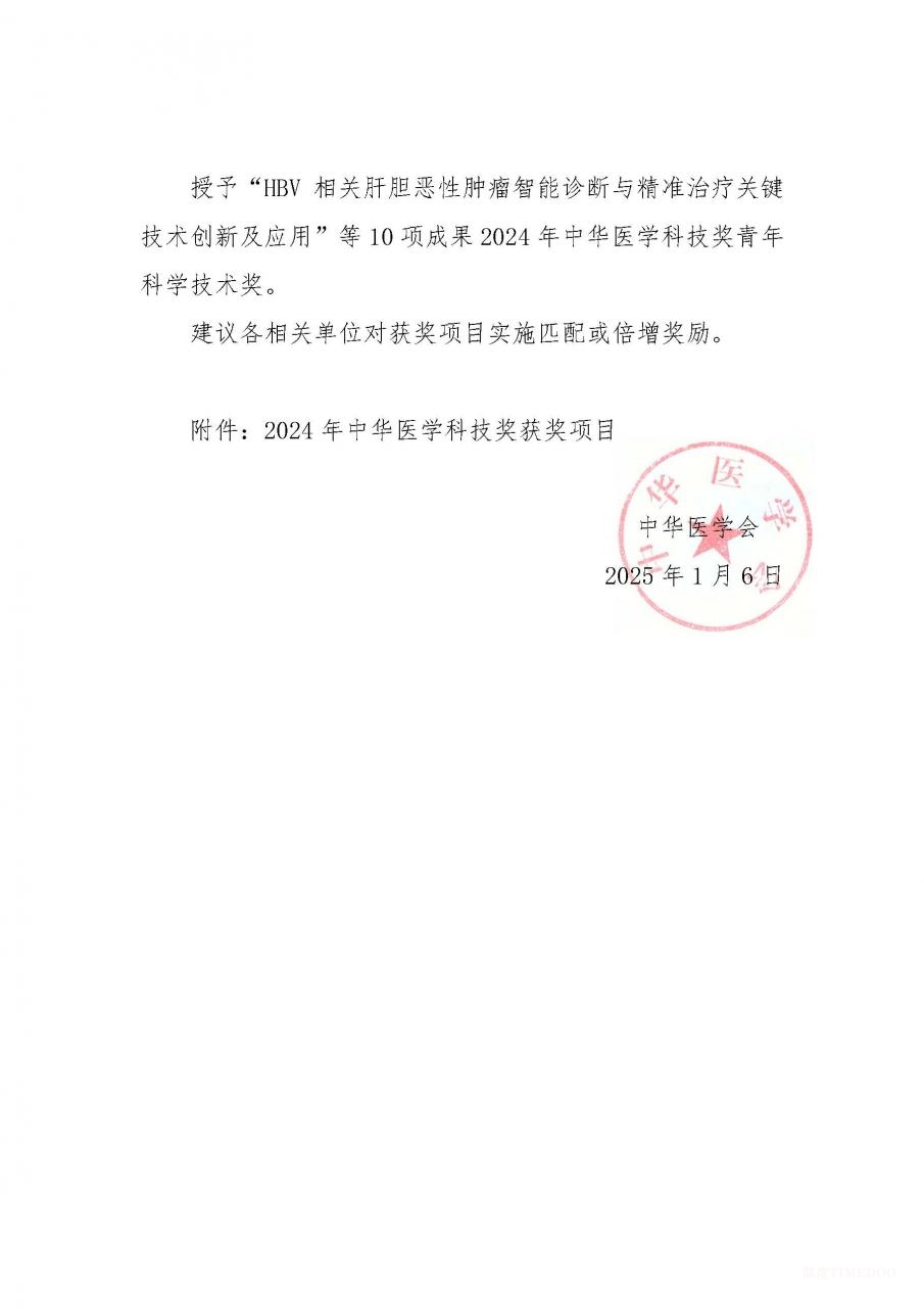 2024年中华医学科技奖揭晓：90项成果获奖-肽度TIMEDOO