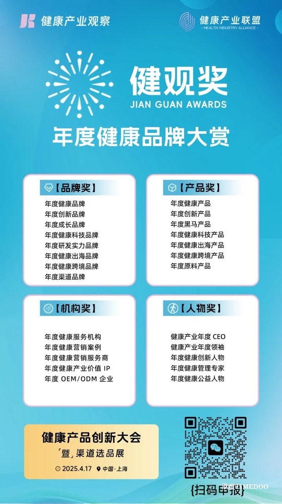 健观奖 · 年度健康品牌大赏 | 火热报名中-肽度TIMEDOO