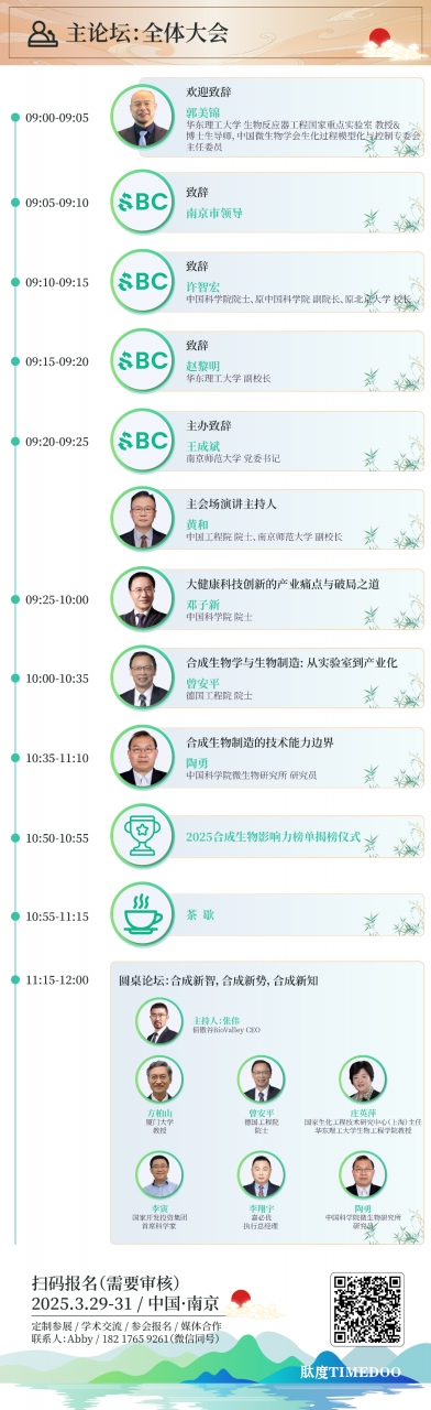 pic 参会倒计时!3.30-31日南京,2025合成生物学产业博览会即将召开!-肽度TIMEDOO