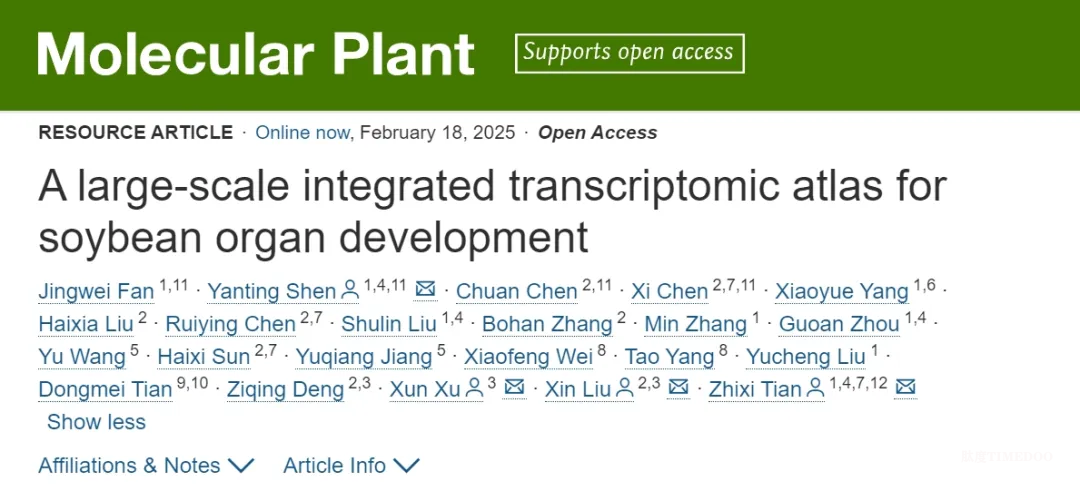 华大等单位发布首个国产大豆时空图谱，开启精准育种新纪元