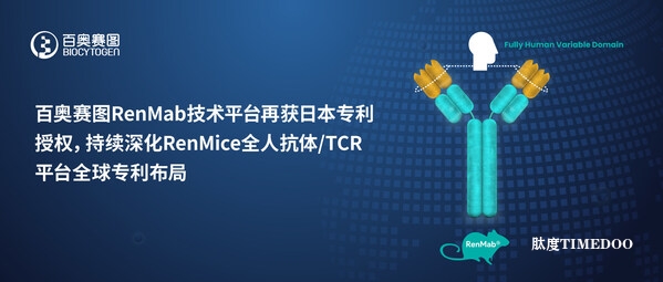 百奥赛图RenMab技术平台再获日本专利授权，持续深化RenMice全人抗体/TCR平台全球专利布局