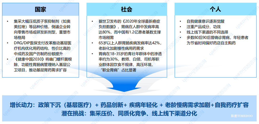 【零售市场】胃肠道疾病用药品类市场分析报告-肽度TIMEDOO