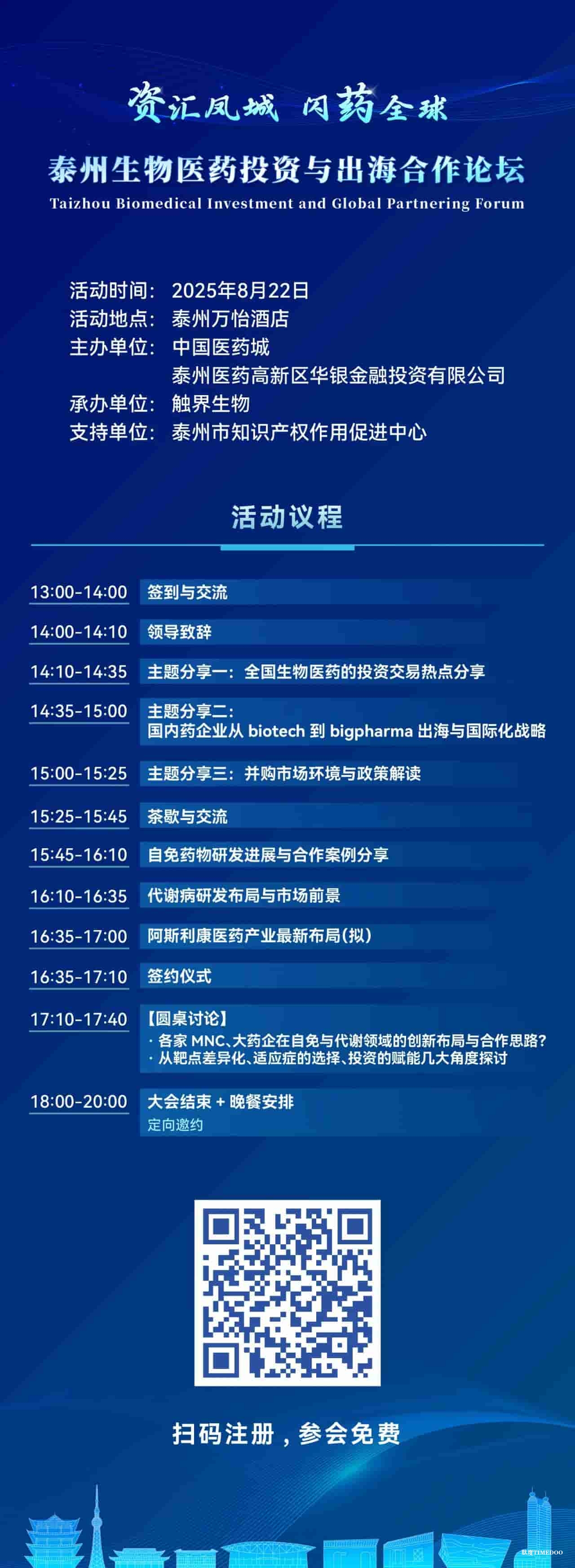 2025年8月22日·泰州·生物医药投资与出海合作论坛-肽度TIMEDOO