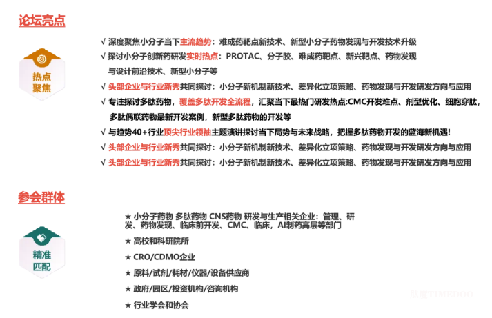 2025年11月28日·苏州·C-PM2025 小分子创新发展峰会-肽度TIMEDOO