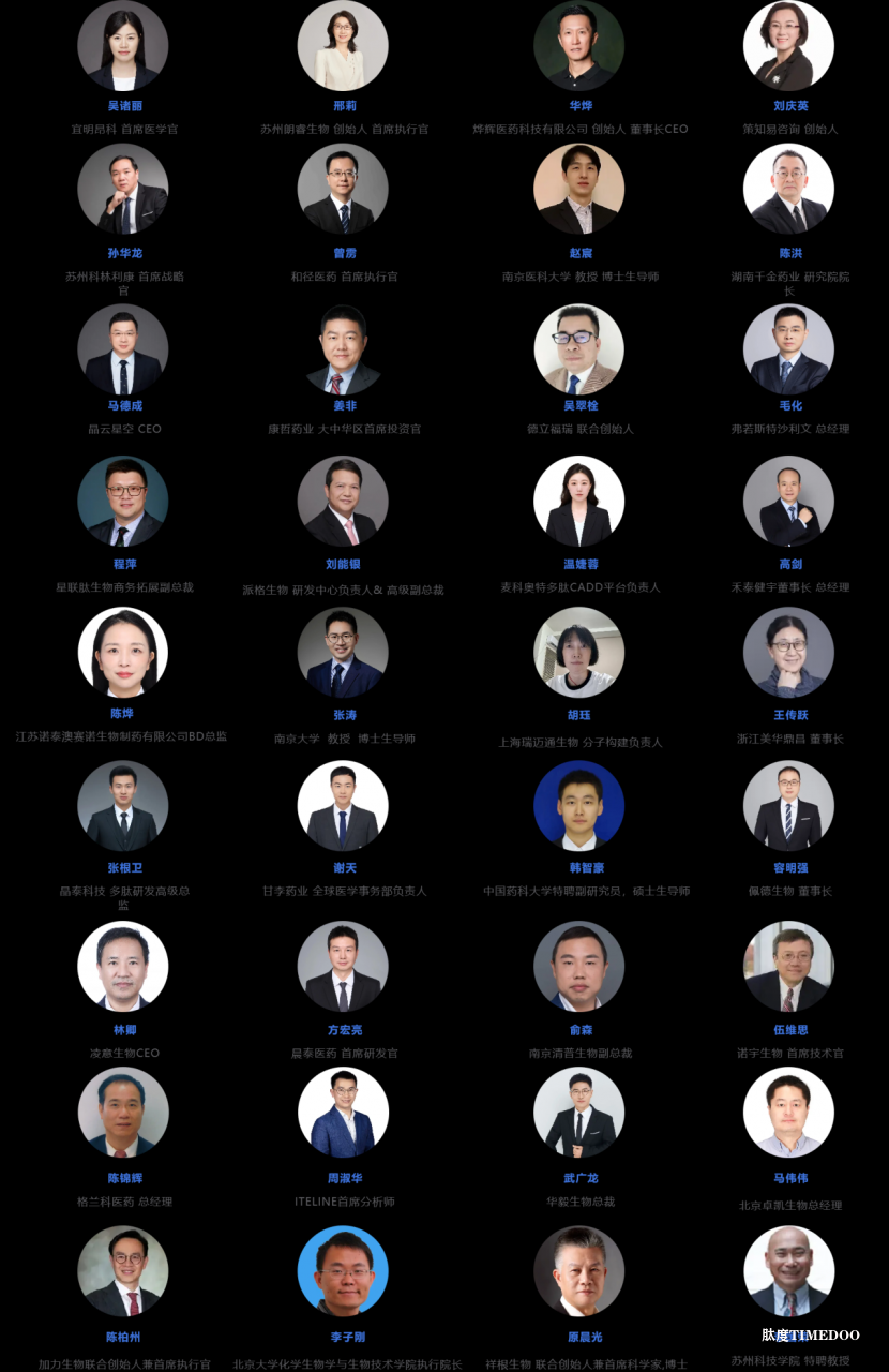 2025年11月28日·苏州·C-PM2025 小分子创新发展峰会-肽度TIMEDOO