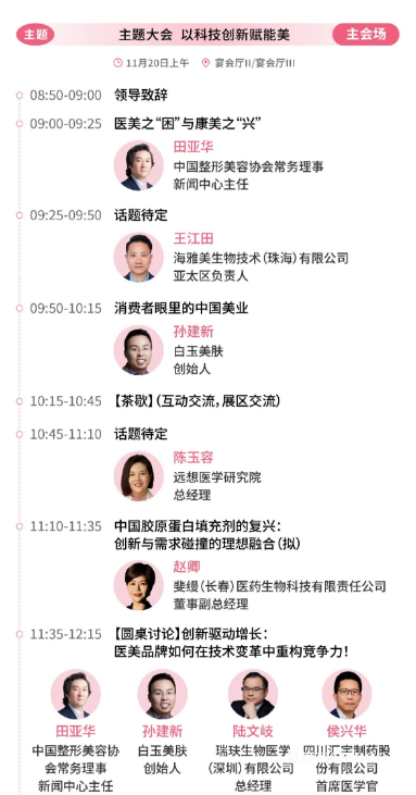 议程首曝!艾尔建、华熙、远想、斐缦…40+行业领袖齐聚,共话医美新未来!-肽度TIMEDOO