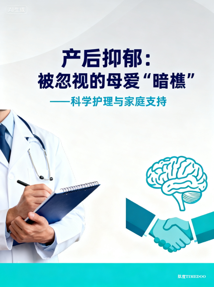 科学护理与家庭联手,共同支持产后妈妈避开母爱暗礁——产后抑郁的识别和科学应对策略-肽度TIMEDOO