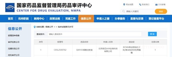 博腾生物热烈祝贺奇迈永华CAR-NK新药获临床试验默示许可