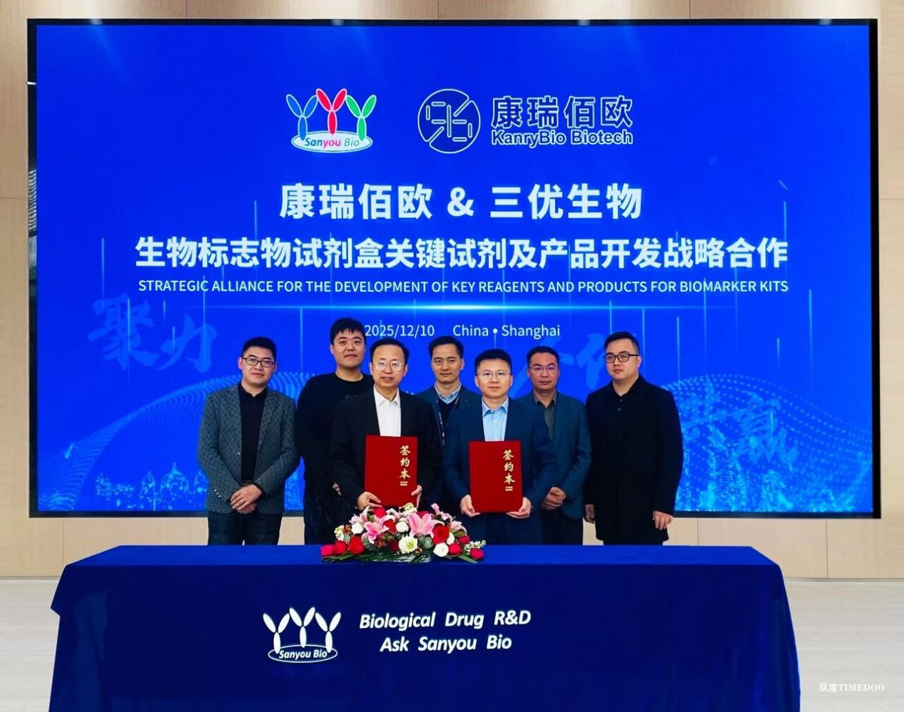 1765504170200309.png 战略合作|三优生物与康瑞佰欧达成战略合作,共筑生物标志物试剂盒开发完整产业闭环-肽度TIMEDOO