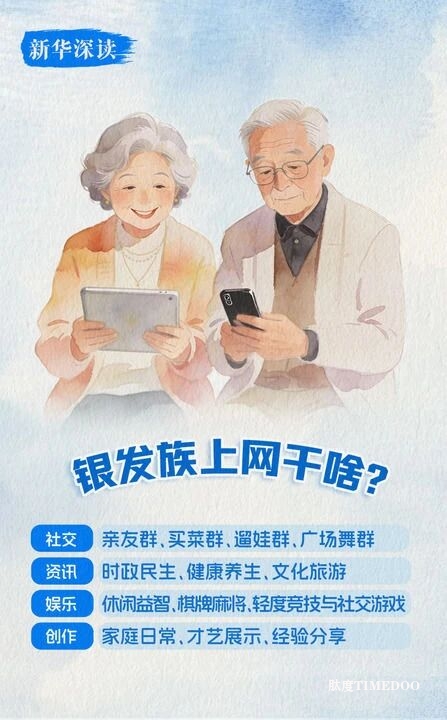 1.6亿老年人上网都在干啥?一文全面讲清-肽度TIMEDOO