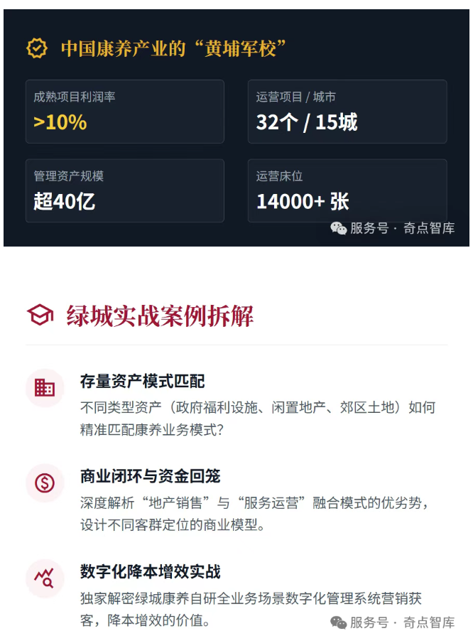 奇点智库&绿城康养联合推出第二期养老项目盘活存量资产实战研修营!-肽度TIMEDOO