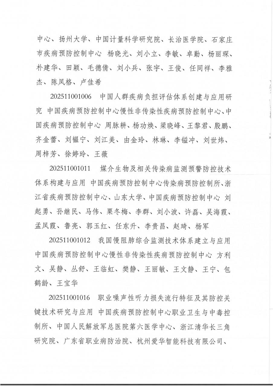 2025年中华预防医学会科学技术奖进入终评项目公示-肽度TIMEDOO