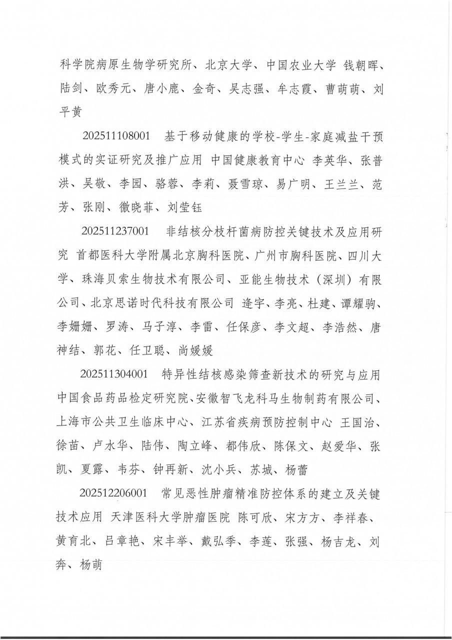 2025年中华预防医学会科学技术奖进入终评项目公示-肽度TIMEDOO