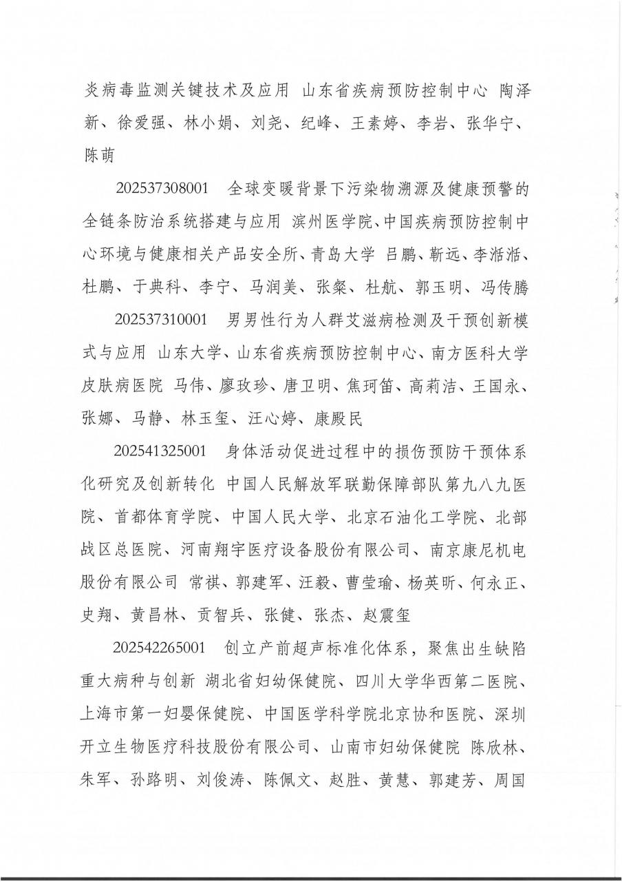 2025年中华预防医学会科学技术奖进入终评项目公示-肽度TIMEDOO