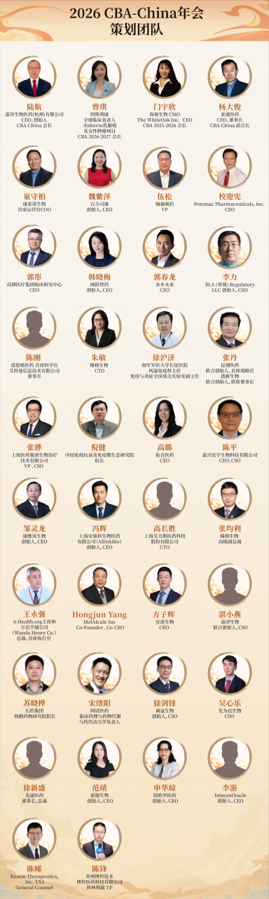 热度持续攀升！2026 CBA-China年会：38人主席团首发，13大会场议题同步更新！-肽度TIMEDOO