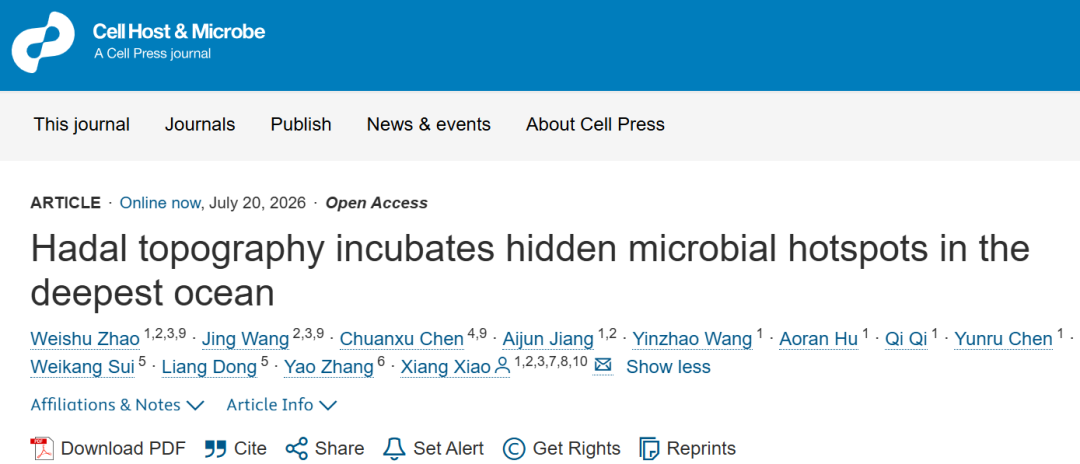 中国科学家揭示深渊看不见的微生物“绿洲”,实现从理论创新到应用发展全链条-肽度TIMEDOO